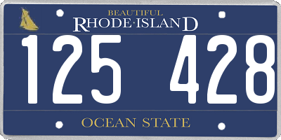 RI license plate 125428