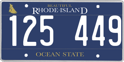 RI license plate 125449