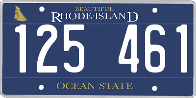 RI license plate 125461