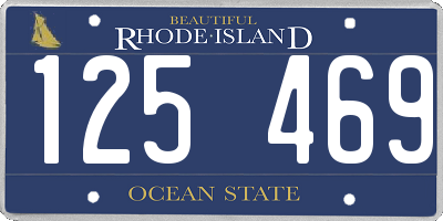 RI license plate 125469