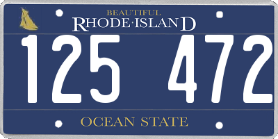RI license plate 125472
