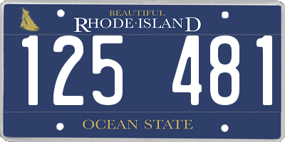 RI license plate 125481