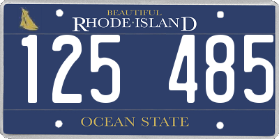 RI license plate 125485