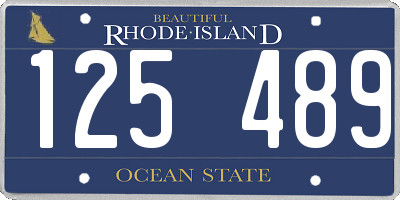 RI license plate 125489