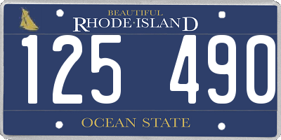 RI license plate 125490