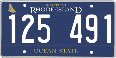 RI license plate 125491