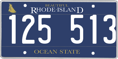 RI license plate 125513