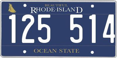 RI license plate 125514