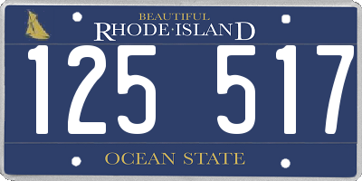 RI license plate 125517