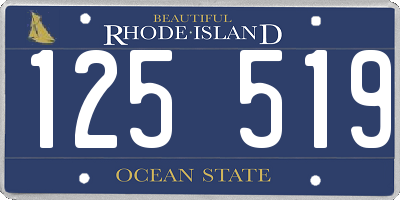 RI license plate 125519