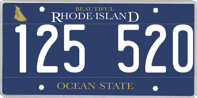 RI license plate 125520