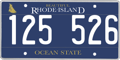RI license plate 125526