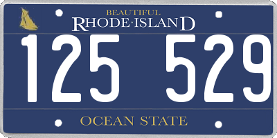 RI license plate 125529
