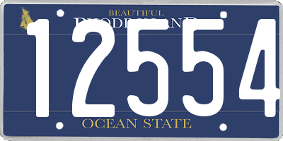 RI license plate 12554
