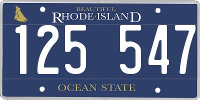 RI license plate 125547