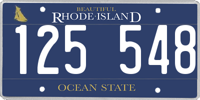 RI license plate 125548
