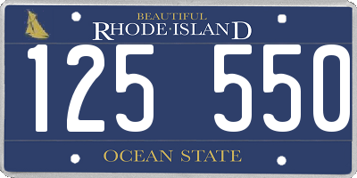 RI license plate 125550