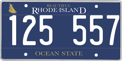 RI license plate 125557
