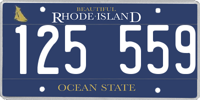 RI license plate 125559