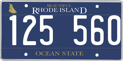 RI license plate 125560