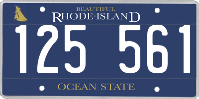 RI license plate 125561
