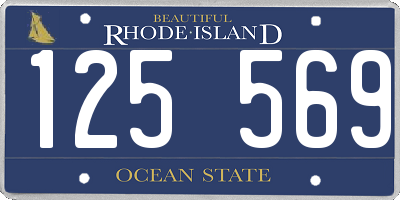 RI license plate 125569