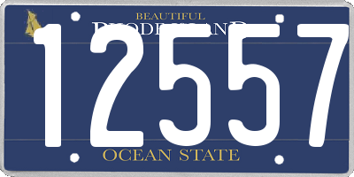 RI license plate 12557