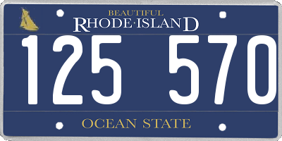 RI license plate 125570