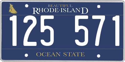 RI license plate 125571