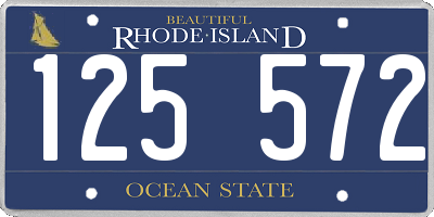 RI license plate 125572