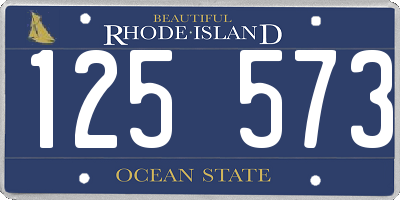 RI license plate 125573