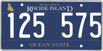 RI license plate 125575