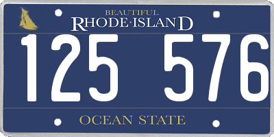 RI license plate 125576
