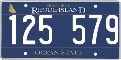 RI license plate 125579