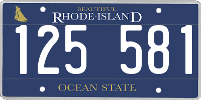 RI license plate 125581