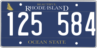 RI license plate 125584