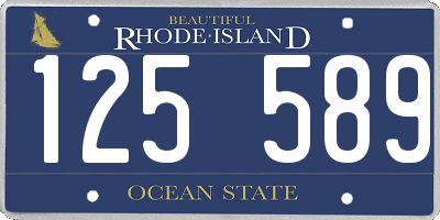 RI license plate 125589
