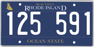 RI license plate 125591