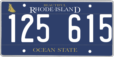 RI license plate 125615