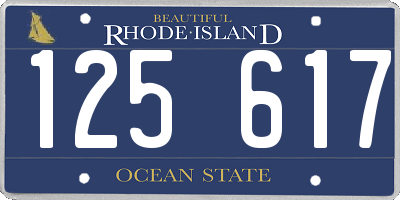 RI license plate 125617