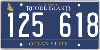 RI license plate 125618