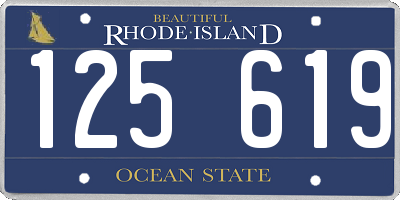 RI license plate 125619