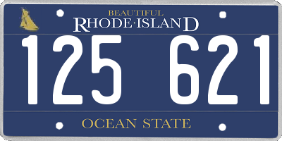 RI license plate 125621