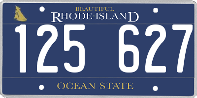 RI license plate 125627