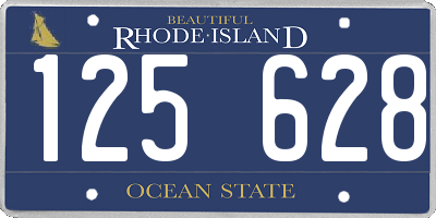 RI license plate 125628
