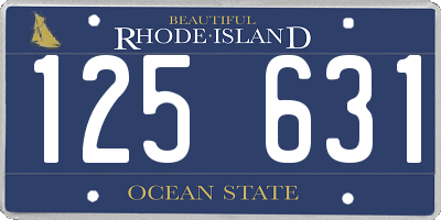 RI license plate 125631