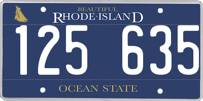 RI license plate 125635