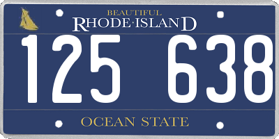 RI license plate 125638