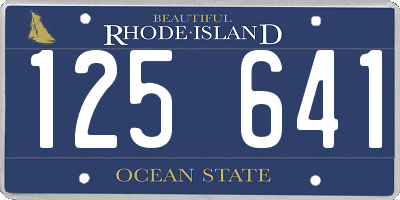 RI license plate 125641