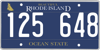 RI license plate 125648